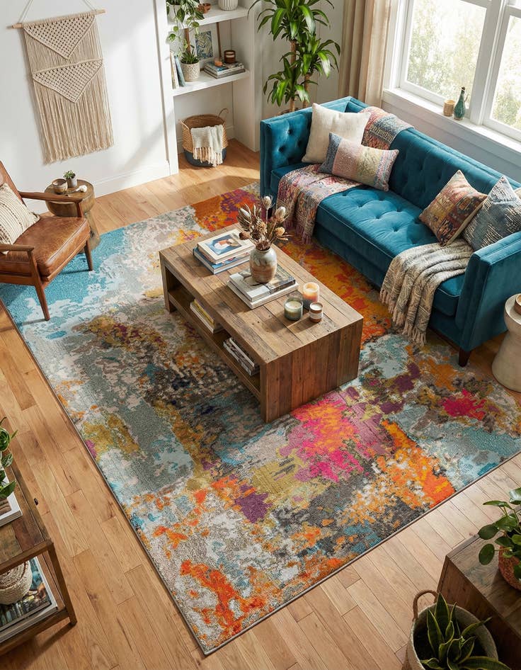 Detail image of 7' 10 x 10'  Washable Vivid Rug