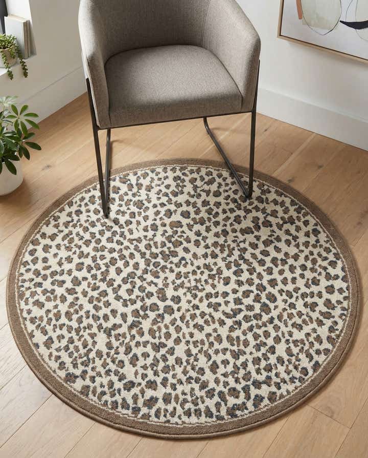 125cm x 125cm Safari Rund Teppich