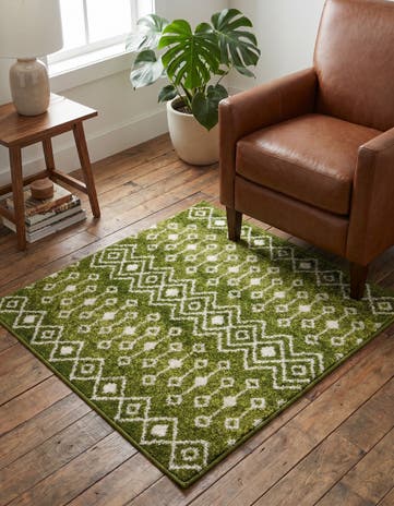 3' x 3' Moroccan Trellis Square Rug