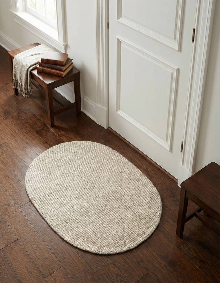 Detail image of 2' x 3' 1  Hand Woven Jill Zarin English Manor Wool Oval Rug