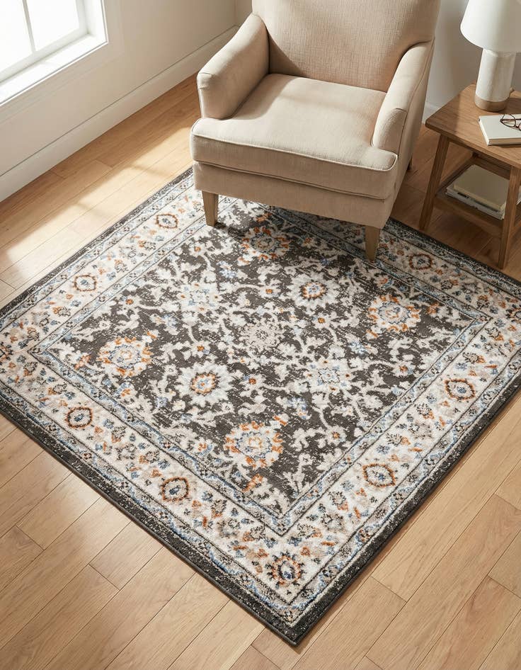 Detail image of 4' x 4' Charlotte Square Rug