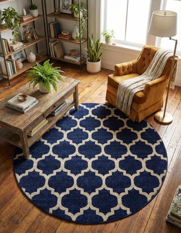 6' x 6' Lattice Round Rug