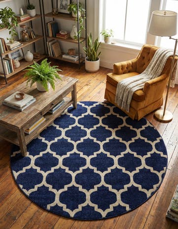6' x 6' Lattice Round Rug