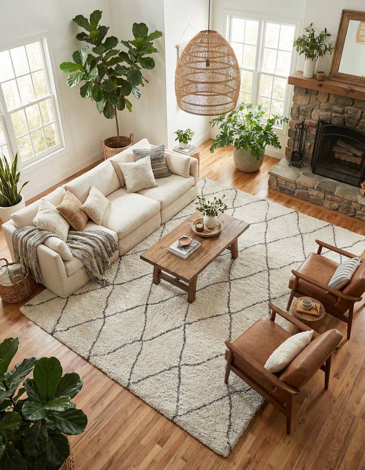 Detail image of 9' 10 x 13' Moroccan Shag Rug