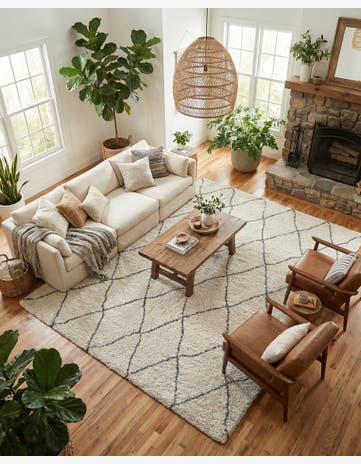 9' 10 x 13' Moroccan Shag Rug