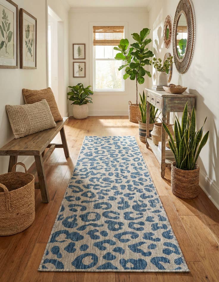 Detail image of 2' x 6' Washable Safari Indoor / Outdoor Runner Rug