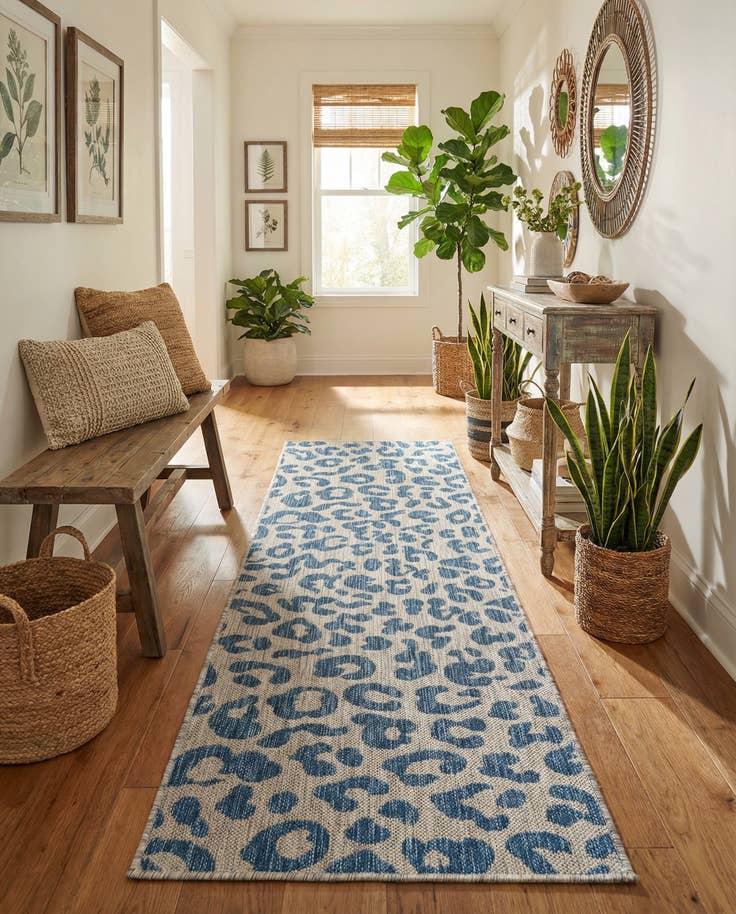 Detail image of 2' x 6' Easy-Clean Safari Indoor / Outdoor Runner Rug