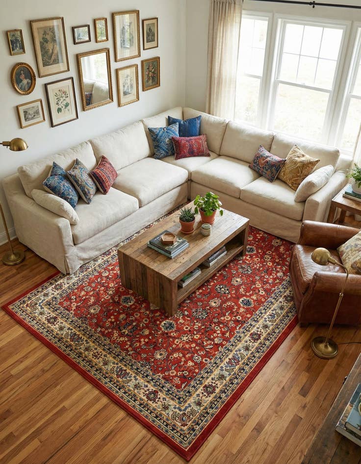 Detail image of 10' x 13' Kashan Design Rug