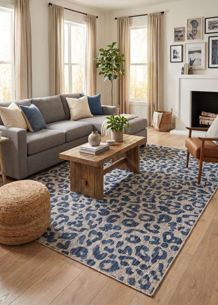 9' x 12' Easy-Clean Safari Indoor / Outdoor Rug