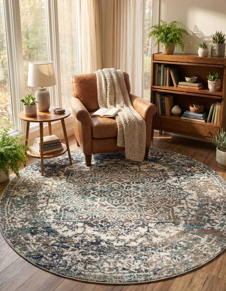 Detail image of 5' 3 x 5' 3 Arlington Round Rug