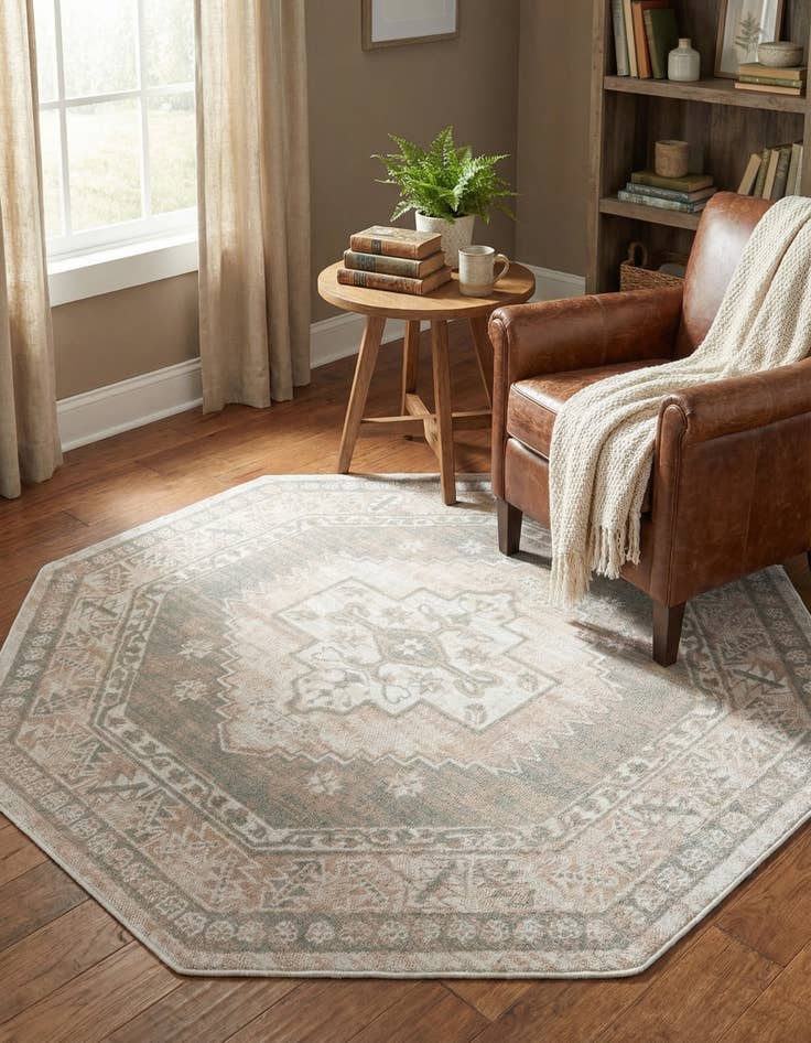 Detail image of 5' 3 x 5' 3 Whitney Octagon Rug