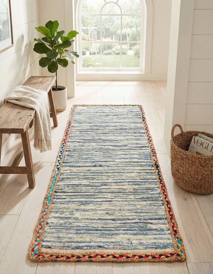 Detail image of 2' 7 x 6' 1 Chindi Jute Runner Rug