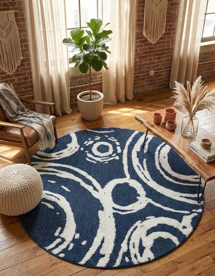 Detail image of 7' 10 x 7' 10 Boho Round Rug