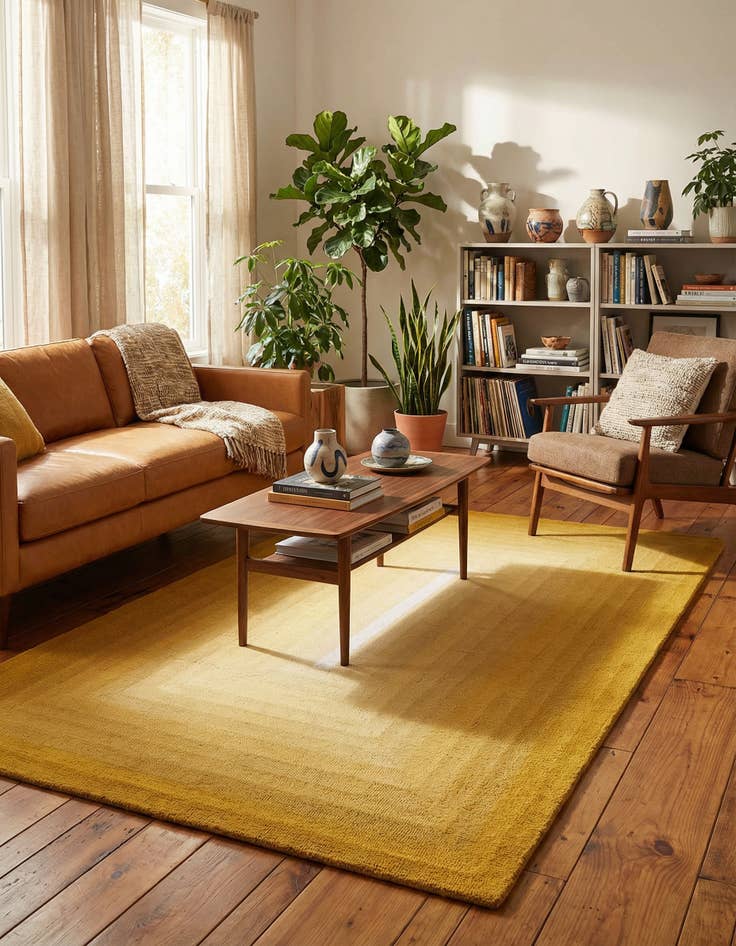 Detail image of  5' 1 x 8' Ombre Wool Rug