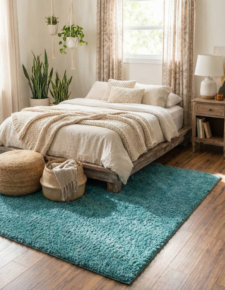 Detail image of 6' x 9' Soft Solid Shag Rug