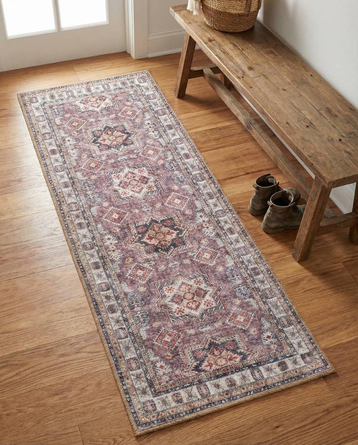 Detail image of 2' x 5' 1 Washable Timeless Runner Rug
