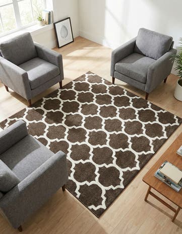 6' x 6' Lattice Square Rug