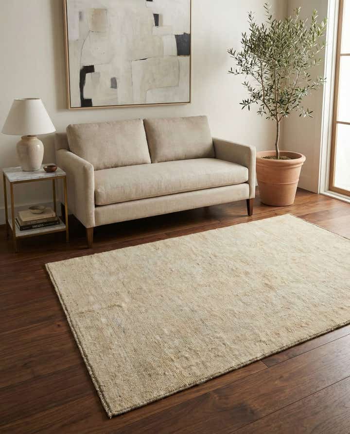 4' 4 x 6' 3 Hand Knotted Oushak Wool Rug