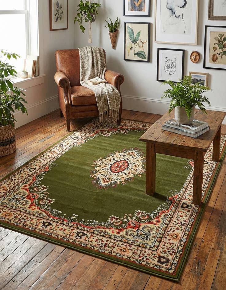 Detail image of 4' x 6' Mashad Design Rug