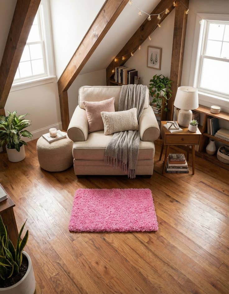 Detail image of 2' x 3' Solid Shag Rug