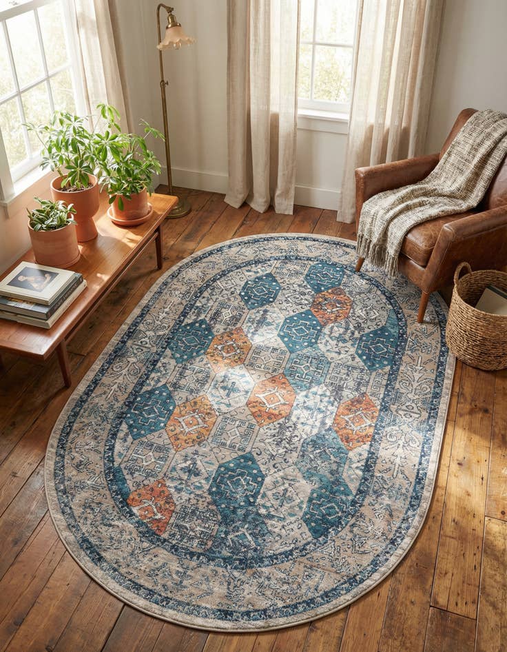 Detail image of 5' 3 x 8' Lola Oval Rug