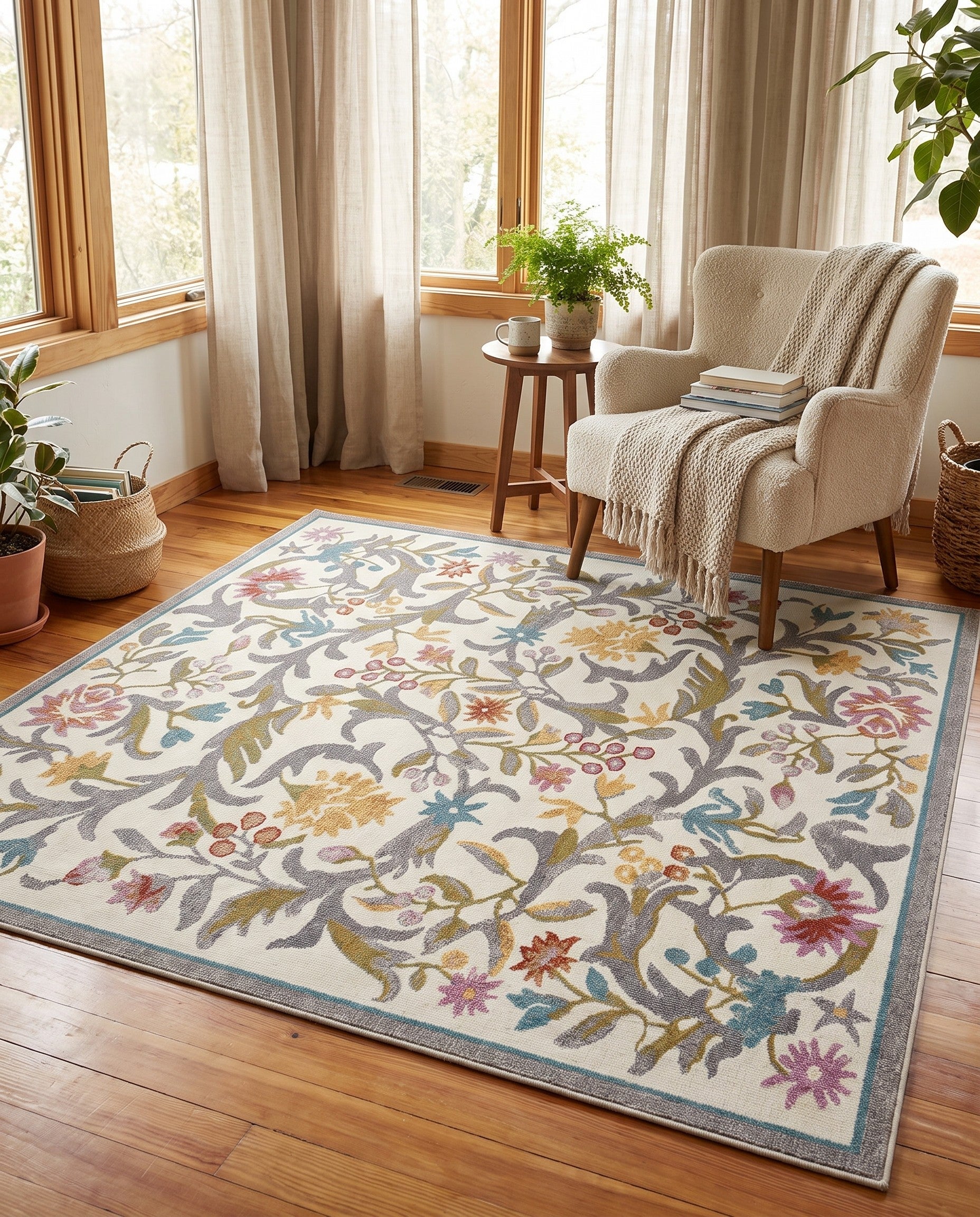 5' x 5' Blossom Square Rug