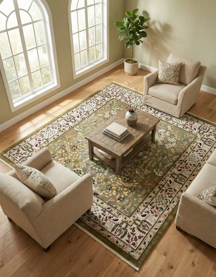 Detail image of 10' x 10' Nain Design Square Rug