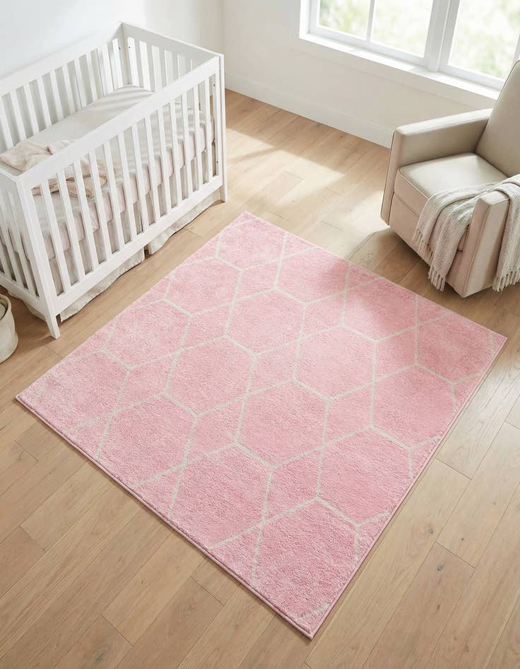 Detail image of 4' x 4' Trellis Frieze Square Rug