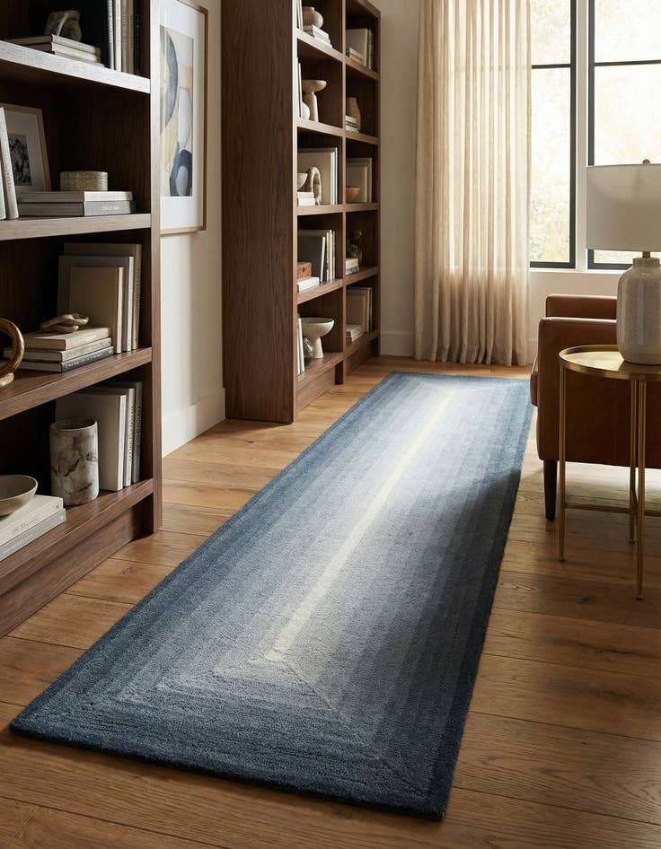 Detail image of  2' 7 x 12' Ombre Wool Runner Rug