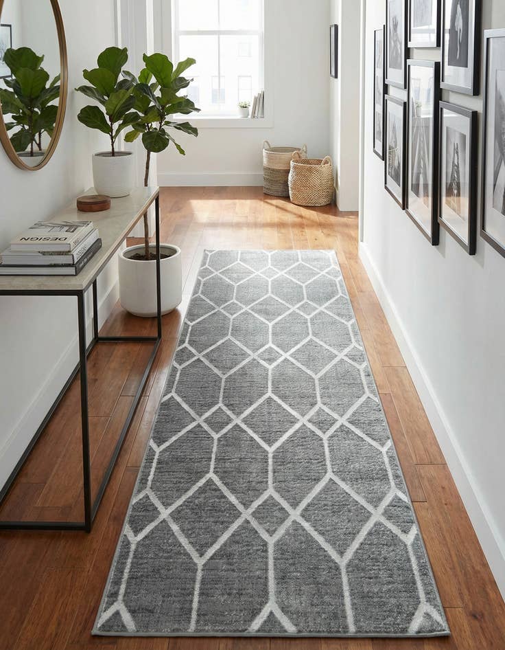 Detail image of 3' x 10' Lattice Trellis Runner Rug