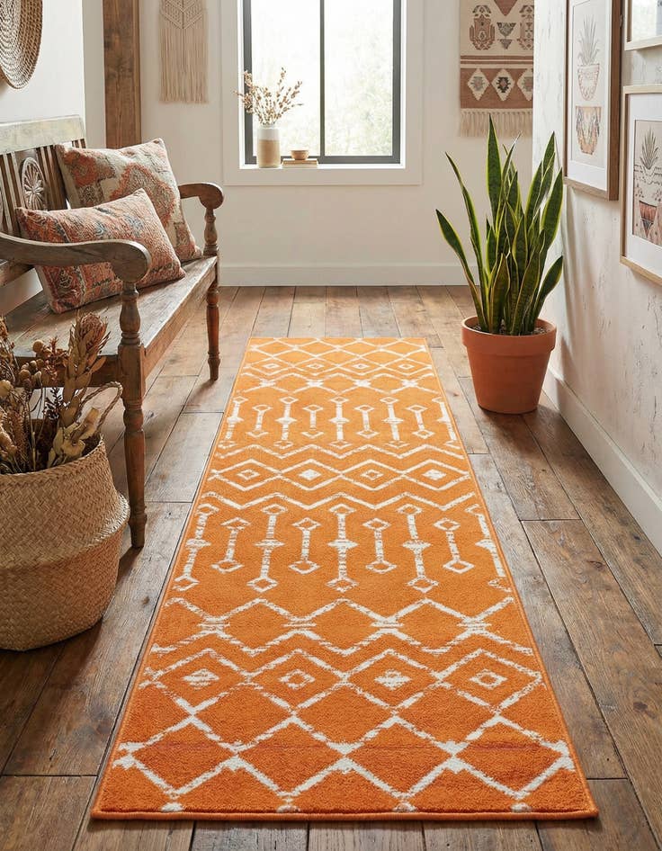 Detail image of 2' x 6' 7 Kasbah Trellis Runner Rug