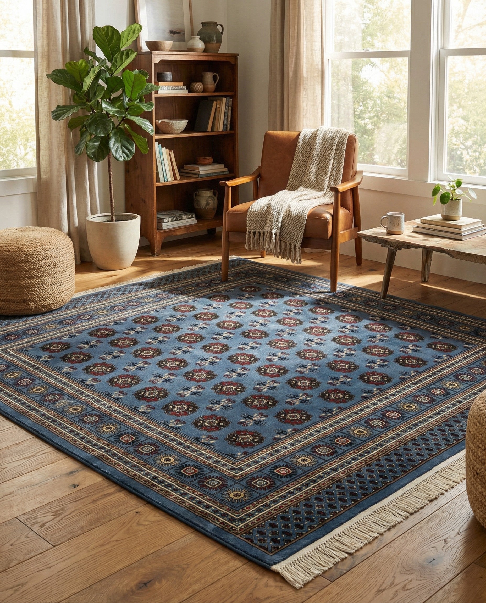7' 10 x 7' 10 Bokhara Square Rug
