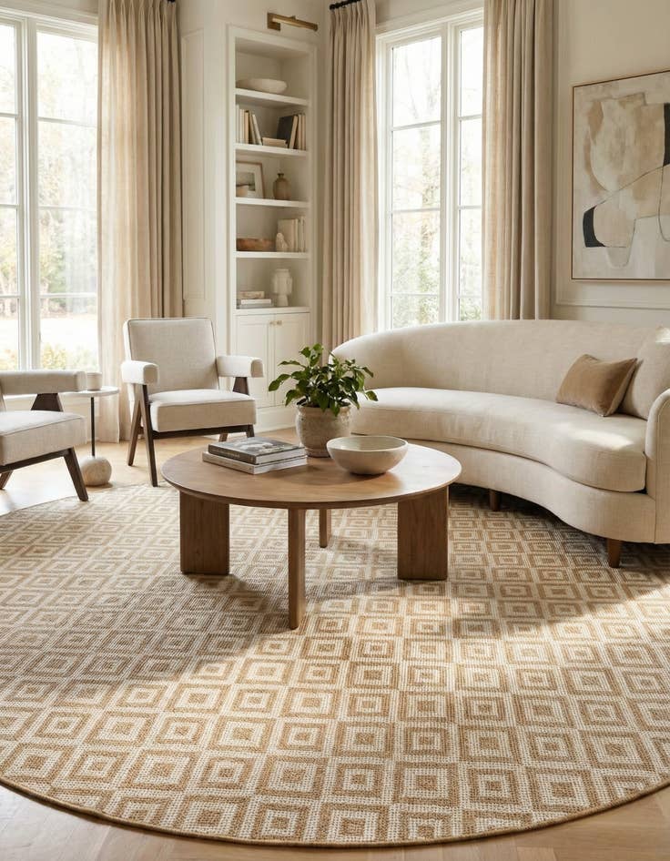 Detail image of 7' x 7' Washable Jill Zarin Indoor / Outdoor Round Rug