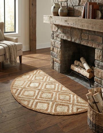 2' 2 x 3' 7 Handmade Braided Jute Hearth Rug