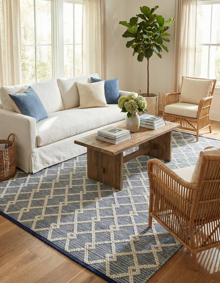 Detail image of 7' 10 x 10'  Hand Knotted Jill Zarin Dorset Rug