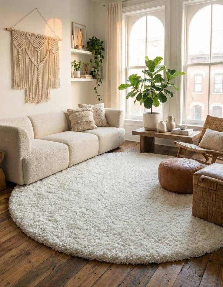 Detail image of 10' 2 x 10' 2 Everyday Shag Round Rug