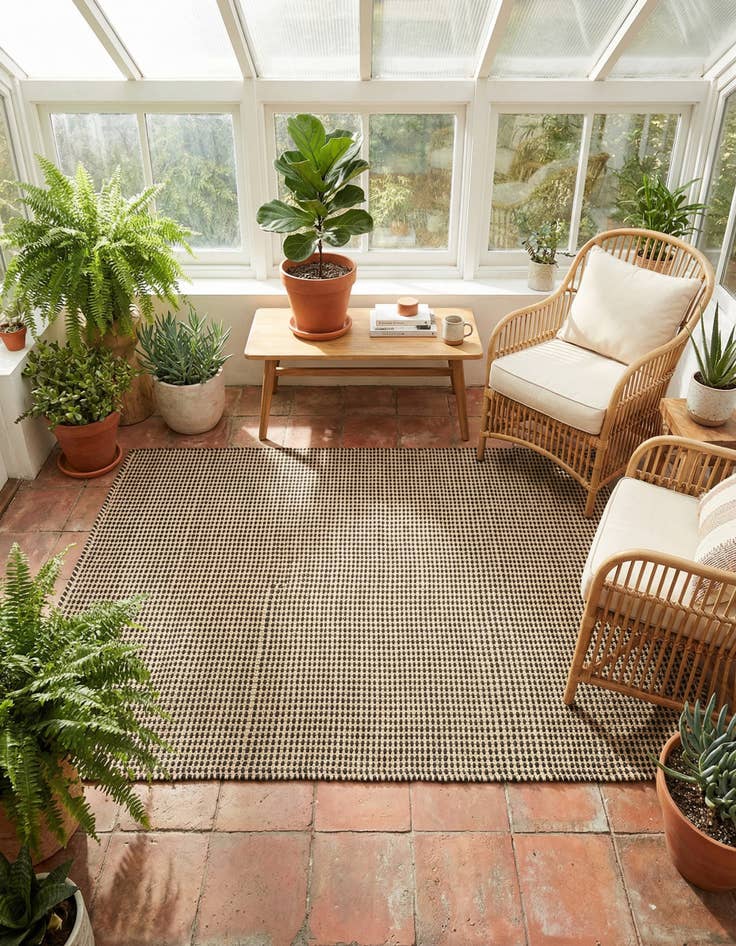 Detail image of 5' 1 x 8' Hand Woven Laurel Handwoven Jute Rug