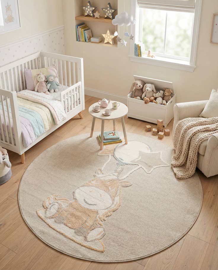 Detail image of 7' x 7' Whimsy Kids Round Rug