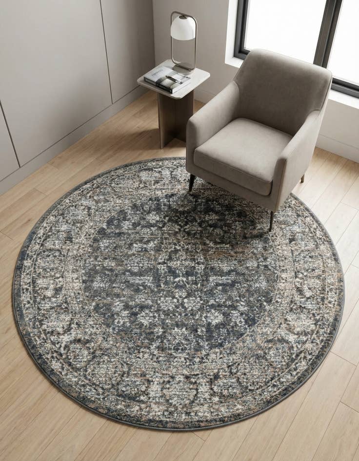 Detail image of Jill Zarin 5' 3 x 5' 3 Uptown Central Park Round Rug