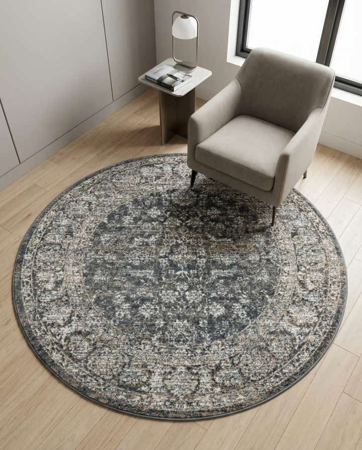 5' 3 x 5' 3 Uptown Central Park Round Rug