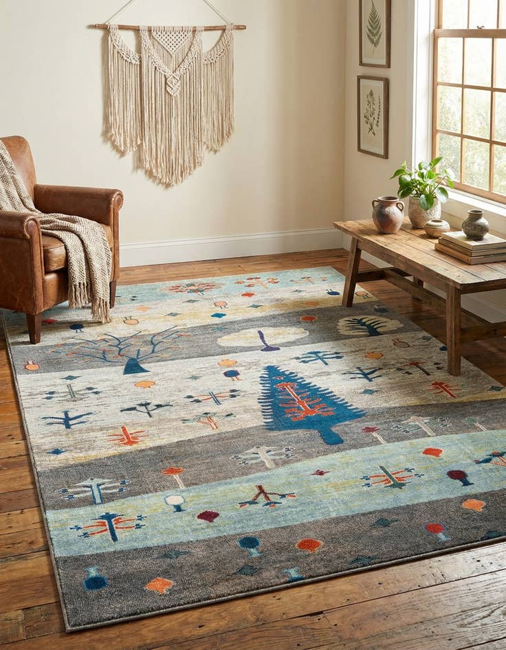 Detail image of 7' 10 x 10' Washable Vivid Rug