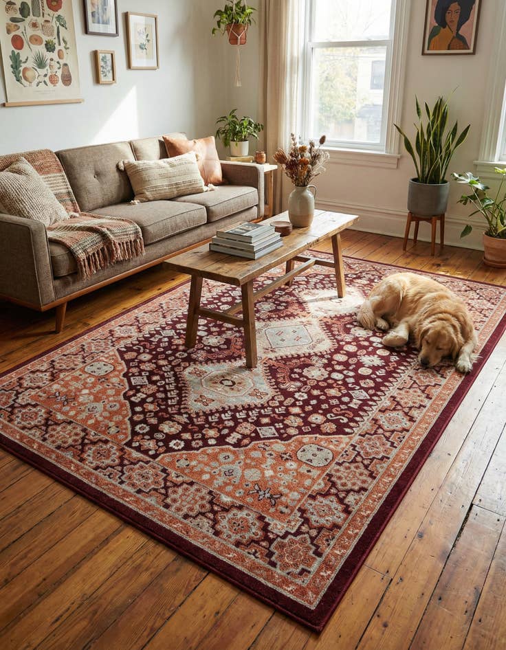 Detail image of 5' 3 x 8' Kamala Washable Rug