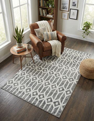 3' 3 x 5' 3 Lattice Trellis Rug