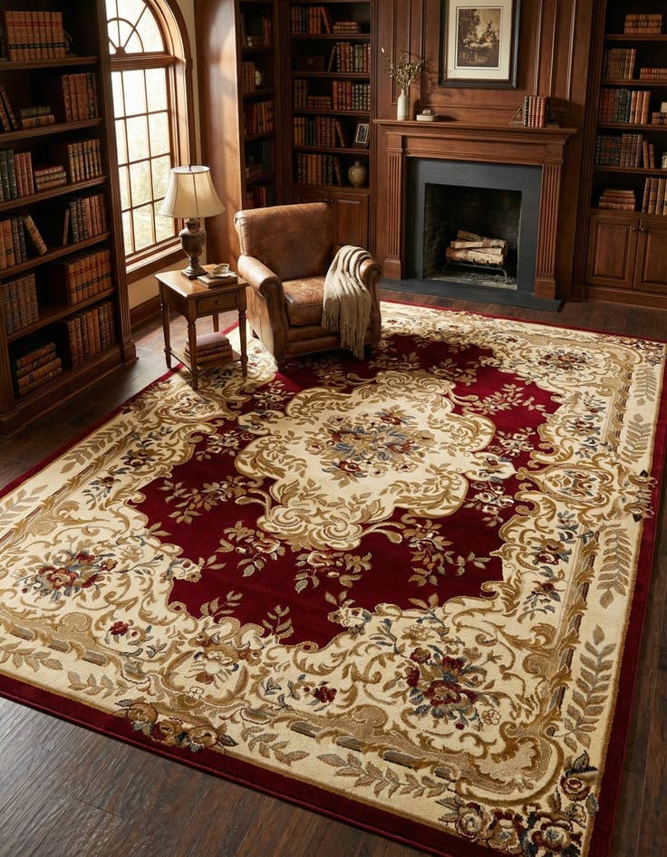 Detail image of 10' x 13' Classic Aubusson Rug