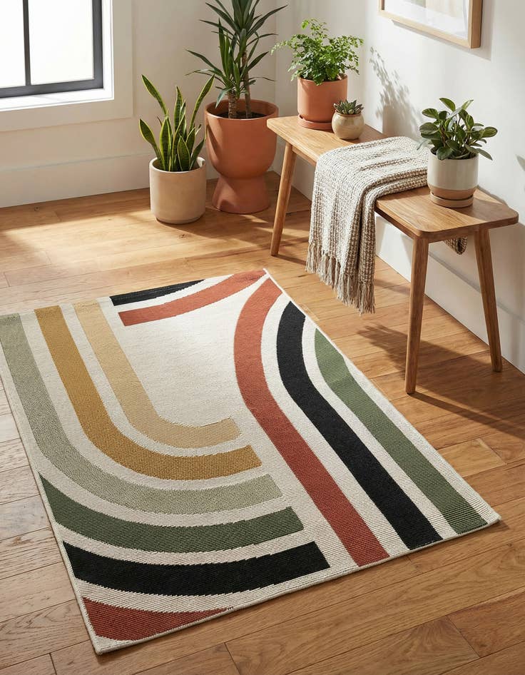 Detail image of 2' x 3' Washable Modern Indoor / Outdoor Rug