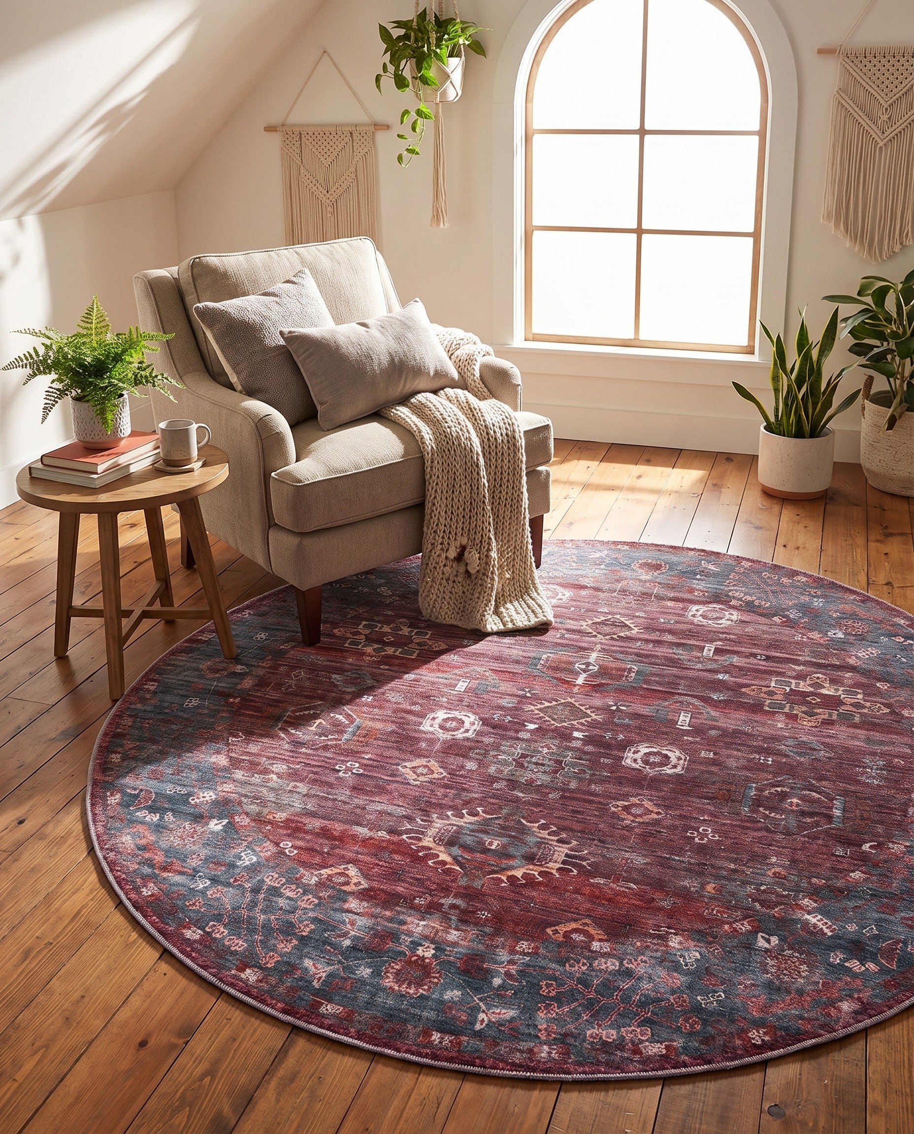 7' 3 x 7' 3 Maahru Round Rug