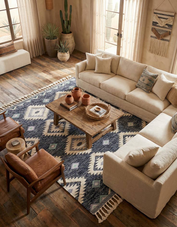 Detail image of 8' x 10' Hand Woven Arizona Wool Rug