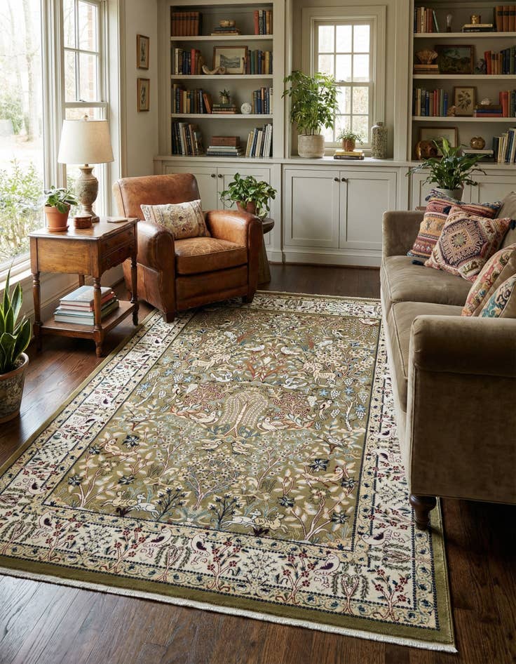 Detail image of 7' 1 x 10' Nain Design Rug