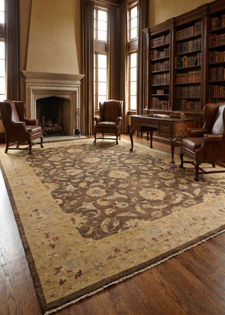 16' 10 x 21' 4 Hand Knotted Peshawar Ziegler Rug