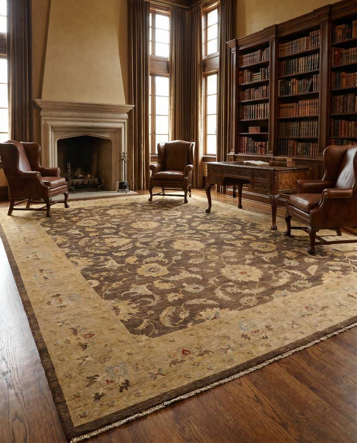 16' 10 x 21' 4 Hand Knotted Peshawar Ziegler Rug